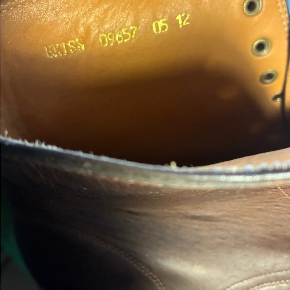 Beckett Simonon Dowler Boots Size 12 Brown Leather Lace Up Combat Cap Toe - Picture 6 of 7